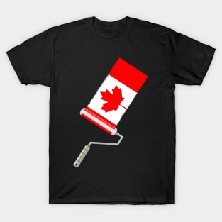 Paint Roller Canadian Flag T-Shirt